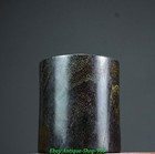 4 3  Old Chinese Dynasty Ebony Wood Carving Brush Pot Pencil Vase