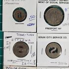 20  Different Vintage Mixed Transit Token Lot  See Photos  Our  B1068