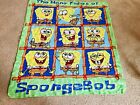 Vintage 2003 Spongebob Squarepants Fleece Blanket     the Many Faces Of Spongebob   