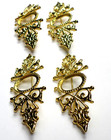 4 Of 18x13mm Shiny Gold Victorian Gorgeous Brooch Pin Deco Settings 72x28mm