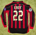 Ac Milan 2006 07 Kaka 22 Long Sleeve Soccer Football Futbol Jersey Shirt Retro L