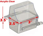 Lot Of 4 Bird Acrylic Clear Wing Seed Food Water Feeder Feeding Hook Cups