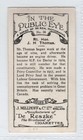 Cigarette Card  36 Rt  Hon  J h  Thomas Politics