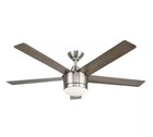Home Decorators Merwry 52 In  Led Indoor Brushed Nickel Ceiling Fan  remote