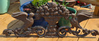 Charming Vintage Cast Iron Garden cottage Metal Wall Accent 29  X 11 5 