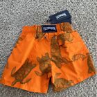Nwt 100  Authentic Vilebrequin Swim Trunks - 2 Years - Kids - Orange - Turtles