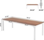 78 7 Inches Extra Long Computer Desk 2 Person Desk  Double Long Desk For Office