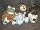 Ganz Lot Of 6 Pre-loved Webkinz With Nwt Jackpopz Carrying Case no Codes