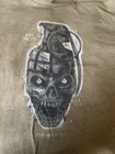 Zero Foxtrot Pull The Pin Skull Grenade Graphic T Shirt Olive Xl
