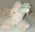 Vintage Animal Alley Pink Unicorn Rainbow Yarn Plush