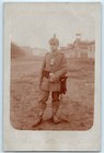 Wwi German Soldier Pickelhaube Luger Pistol Artillery Rppc