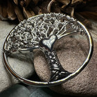 New Pewter Tree Of Life Heart Brooch Celtic Irish Scottish Nature Ladies Pin