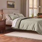King Gauze Stitch Pin Dot Duvet Cover Green - Hearth   Hand
