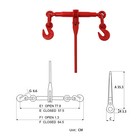 G70 3 8-1 2in Ratchet Chain Binder Load Binders 9 200 Lbs Adjustable Hook 2pcs