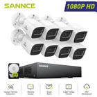 Sannce 8ch Dvr 1080p Cctv Outdoor Security Camera System Human Detection H 265 