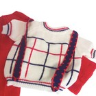 Vintage Knits Of All Nations By Ferrari Baby Sweater   Pants Set  9-12m White re