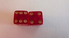 Vintage Clear Cherry Red 9 16th    Pair Of Dice