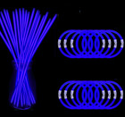 200 Pcs Blue Glow Sticks Bracelet Necklaces Bulk Glow In The Dark Party Suppl   