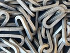 1 Yd Forged Steel Chain  Large Old Vtg Primitive Antique Style Metal Rain Link