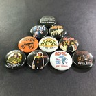 Ac dc 1  Button Pin Set Angus Young Hard Classic Rock N  Roll Back In Black