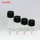 New Wholesale 1ml -5ml Small Tiny Clear Glass Bottle Vial With Double Cover 2020