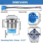 22mm Led On Off Waterproof Stainless Steel Latching Push Button Power Switch
