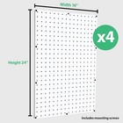 Pegboard Kit - 4 Each 24 x16  White Pegbaord Panels