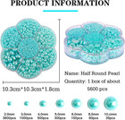 5600pcs Half Round Pearls Flatback Imitation Pearls For Crafts 7 Sizes For Diy N