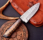 Custom Hand Made Damascus Hunting Knife   Hand Forged Damascus Steel Blade 2943