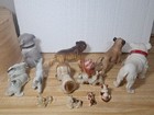 Vintage Bone China Porcelain Ceramic Dog Mini Figurine Bulldog Japan Lot 11 