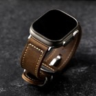 Retro Genuine Leather Watchband Strap For Apple Watch Ultra 3 49mm Series 11 10