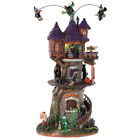 Lemax Witches Tower  Spooky Town Halloween Village Sights   Sounds
