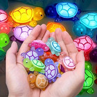 100pcs Glow-in-the-dark 3d Turtle Figurines - Colorful  Translucent Plastic Deco