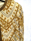 Leslie Fay Vintage Gold Silk Beaded  Evening Jacket   Uk Size S -  Theatre Plays