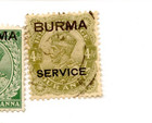 Burma Overprint   Service Stamp Lot 1937 Kgvi British India Transition Used