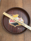 Vintage Early Shield Logo Falstaff Beer Tray Woodgrain- 13 1 4 