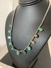 Royston Turquoise Sterling Silver Beads Necklace 02184