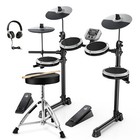    donner Ded-80 Electric Drum Set Quiet Mesh Pad Electronic Drum With 180 Sounds