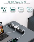 Surge Protector Power Strip -  6 Ac Outlets 4 Usb  2 Usb-c Ports  Factory Seal