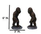 Set Of 2 Forest Mythical Creature Sasquatch Bigfoot Cryptid Apes Figurines