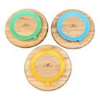 Avanchy Bamboo Divided Plate Bowl Suction Baby Led Weaning Blue Green Yellow Lot