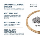 House2home 40ft Upholstery Stay Wire Spring Stabilizer Kit