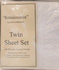 Renaissance Eyelet Collection 3 Piece Twin Sheet Set Luxury Percale Nip