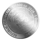 2026 Liberia Starry Night Van Gogh 1 1000oz 999 Silver Coin In Themed Card