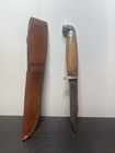 Vintage Queen Fixed Blade Knife   Leather Sheath