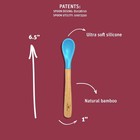 Avanchy Bamboo   Silicone Infant Training Spoons  Bpa Free - Assorted W  Blue 