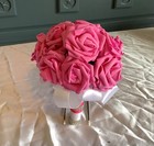 Small Rose Bridal Bouquet With Real Touch Roses   you Pick Color