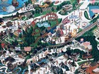 1993 Opryland Usa Vintage Theme Park Souvenir Map Nashville  Tn