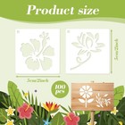 Tiesome 100 Pcs Mini Stencils  2 Inch Reusable Small Stencils