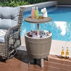 10 Gallon Cooler Table  Cool Bar Table With Height Adjustable Tabletop